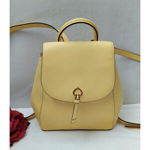 Kate Spade New York Daybreak Medium Adel Yellow Leather Backpack New Without Tag